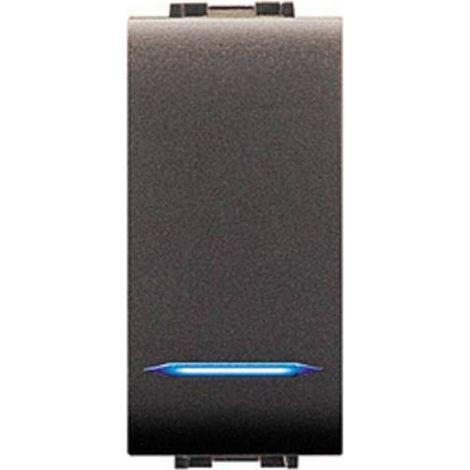 12 x LIFE 4018 PULSANTE UNIPOLARE ILLUMIN.LE GRIGIO AN