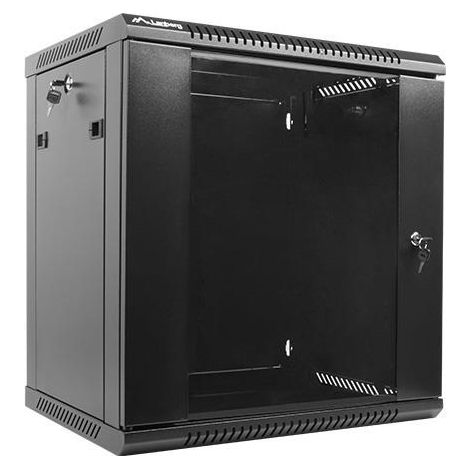 Lanberg WF01-6412-10B Wandmontage-Schrank schwarz 12U