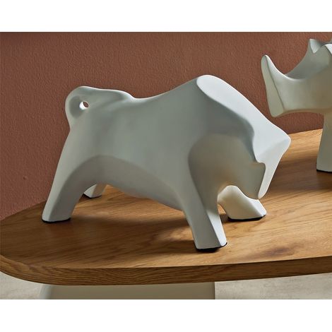 Figurine Taureau Beige 24 Cms. 37X19X24 Cms (1/3)