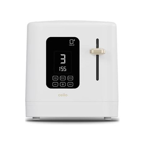 Cello Digital 2 Slice Toaster with One Touch Ghost Panel, Toast Timer and Bagel