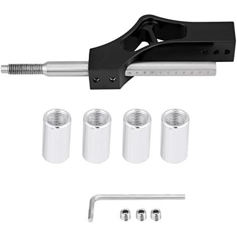 Varilla de extensión de palanca de cambio de marchas manual de acero inoxidable con altura ajustable para coche (Negro) (1/5)