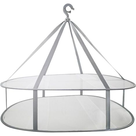 Suspendus séchoir à Pull, Cintre à Maille Pliable à 2 Niveaux pour Chandail, délicat et Maillot de Bain (1/4)