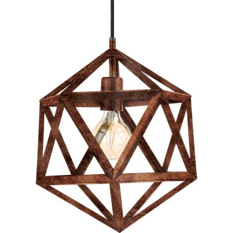 Lampe à suspension Embleton 30,5cm cuivre antique - 49797 (1/3)