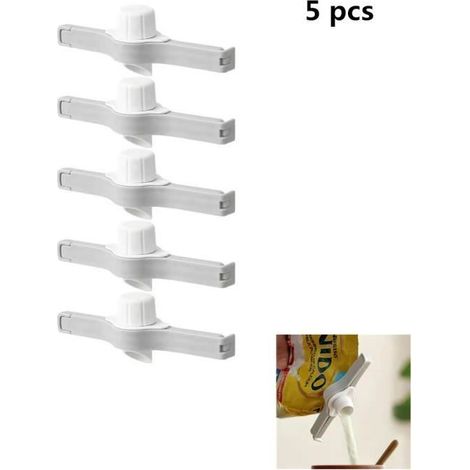 Clips de Rangement Alimentaire - Non spécifié - 5 pcs - Étanchéité - 13.7x5.2cm - Matériau PP (1/4)