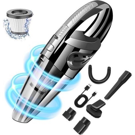 Aspirateur à Main,7000PA,Mini Aspirateur Voiture sans Fil, Aspirateur voiture USB Rechargeable, pour Maison Voiture Bureau (1/5)