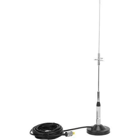VHF/UHF-Autoantenne mit Saugnapf, 5 m Kabel, SMA-Buchsenadapter, wasserdicht, sofort einsatzbereit. (1/5)