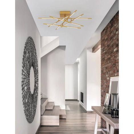 [NEUWERTIG] B-Ware Nova Luce Deckenleuchte Deckenlampe Led Messing Warmweiß Dimmbar Raccio