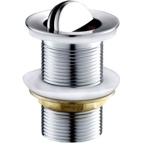 Bonde évier pivotante en cuivre chrome – Système pop-up G1 ¼ – Construction laiton massif – Design élégant pour lavabo et bassin (1/4)
