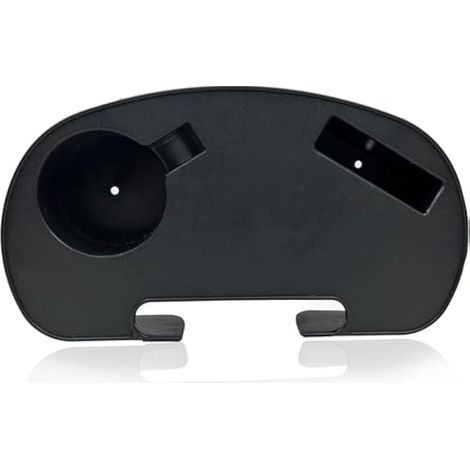 Plateau porte-gobelet zéro gravité pour chaise, table à clipser résistante avec emplacements pour téléphone et boisson, accessoire portable pour l'extérieur (salon, plage, fauteuil inclinable). (1/4)