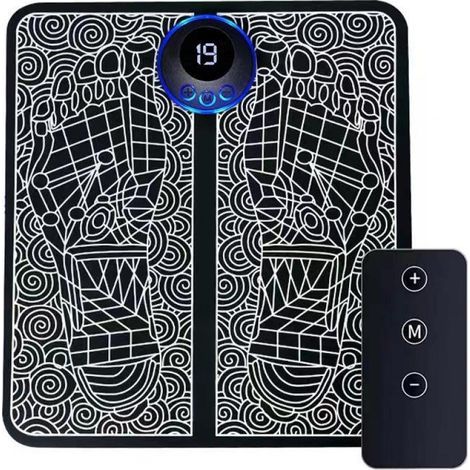 Rechargeable electric foot massager - 19 intensity levels, 8 vibration modes to relieve fatigue and stimulate acupuncture points - AquaForge (1/5)