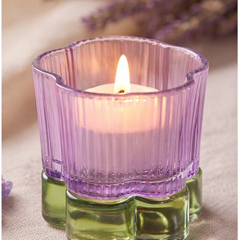 Regalo Italiano Portacandela Tealight Vetro Ass. D 7,5 Cm H 8,5 Cm Bomboniera 1 Pz