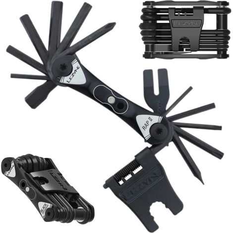 Llave multiusos para bicicleta Lezyne RAP II 24 con 24 funciones.