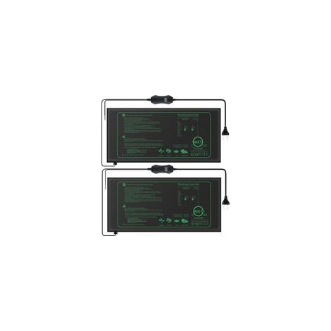 Lot de 2 Tapis chauffant pour plantes avec thermostat pour semis, animaux domestiques et reptiles,Tapis chauffant de 50 W pour la germination et la régulation de la température, sûr et durable