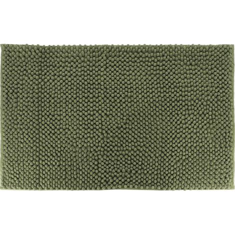 Tapis de salle de bain en Microfibre Boules Vert Kaki 50 x 80 cm - TENDANCE (1/2)