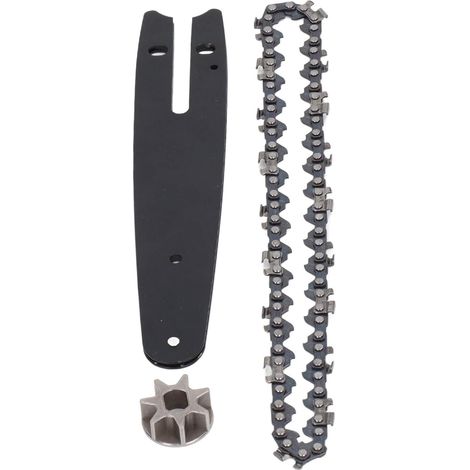 Kit de Chaîne de Tronçonneuse électrique, Kit de Pignon de Chaîne de Plaque de Guidage, Ensemble de Chaîne de Tronçonneuse Pignon en Acier 186 Mm Plaque de Guidage 230 Mm Chaîne 15,2 Cm Scie Accessoir