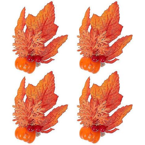 Lot de 4 ronds de serviette pour décorations d'Halloween