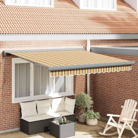 Toldo Retráctil Multicolor 300 x 250 cm Tela y Metal