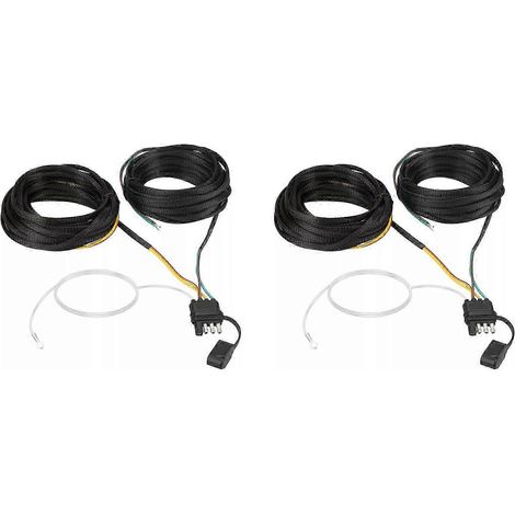 Compatible avec le faisceau de remorque 4 broches 5 fils en 2 parties de 6,7 m (22 pieds), le kit d'éclairage de remorque et le connecteur de faisceau de remorque 4 broches 5 fils. (1/5)