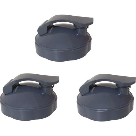Pièces de rechange pour les blenders Nutribullet séries 600W et 900W (lot de 3 avec couvercles portables à clapet) (1/5)