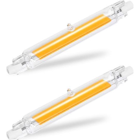 Ampoule LED R7S 118mm 20W équivalent à Ampoule Halogène 200W,Tube R7S LED Lumière Blanc Chaud 3000K,2000LM avec Large Angle de Faisceau 360°Dimmable,Pas de Scintillement,Lot de 2 (1/5)