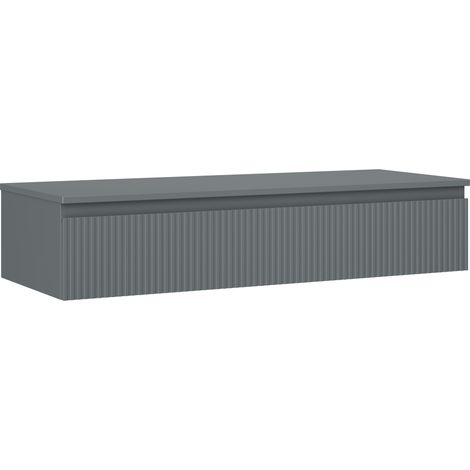 Mexen Rivel mobile bagno sottolavabo 120 cm con piano, 1 cassetto, scanalato, grafite opaco - 91A20-12023-1-BFC66 (1/5)