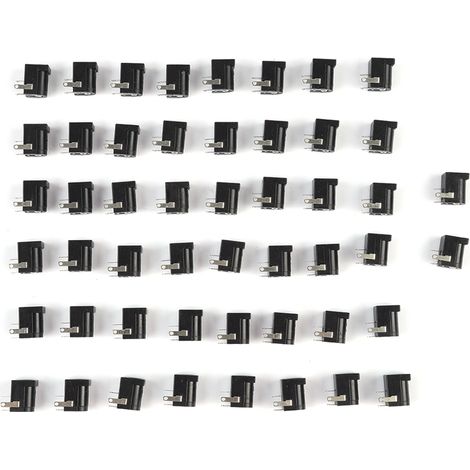 50 fiches DC 5.5mm x 2.1mm jack barillet femelle pour breadboard (1/5)