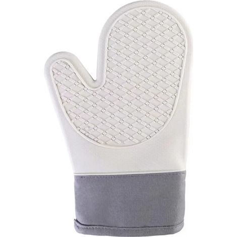 (Blanc, 1 pièce) Nouveaux mini gants de cuisine en silicone résistants à la chaleur, gants de protection pour four à micro-ondes (1/5)
