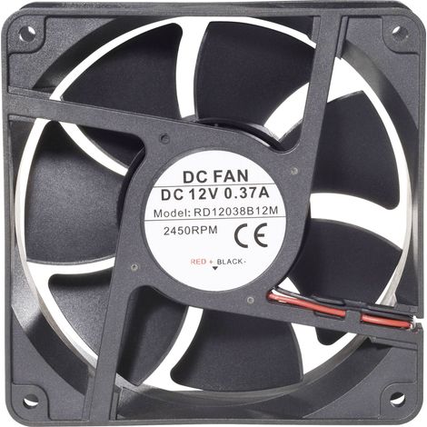 TRU COMPONENTS RD12038B24H Ventilateur axial IP58 24 V/DC 193 m³/h (L x l x H) 120 x 120 x 38 mm (1/4)