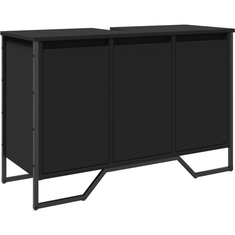 Maison Exclusive - Mobile Lavabo Bagno Nero 91x35x60 cm in Truciolato