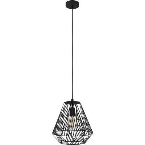 Lampadario A Sospensione Vintage Stype Acciaio Nero 1 Luce E27 (1/2)