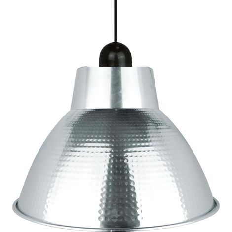 Lampe de plafond suspension déco métal aluminium E27 compatible LED