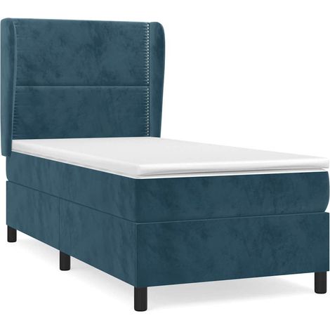 Maison Exclusive - Cama box spring con colchón terciopelo azul os (1/5)