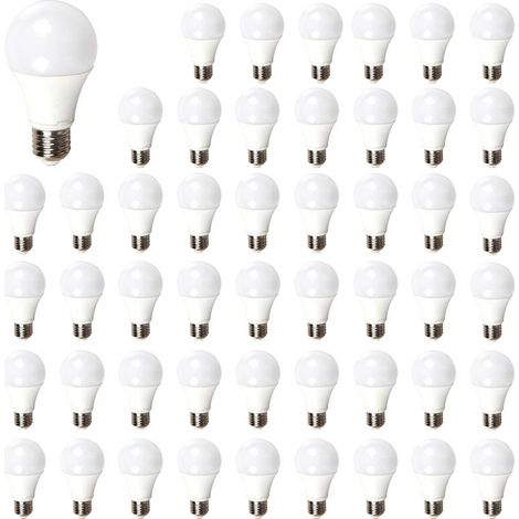 V-Tac – Lot de 50 ampoules LED E27 A60 8,5W – Remplacement direct 60W – Flux 806 lm – Angle 200° – Durée de vie 20 000 heures – Blanc neutre 4000K (1/5)