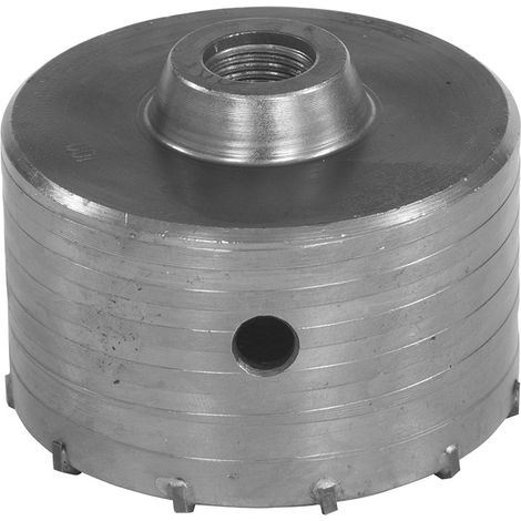 Silverline – Scie cloche trépan TCT 100 mm – Tranchants en carbure – Pour béton et briques – Emmanchement 1/2 BSP