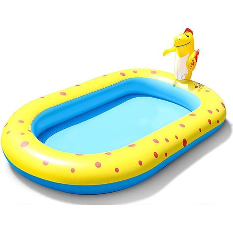 Piscine Gonflable - Dinosaure - 170 x 102 x 65 cm - Pour Enfants À Partir De 3 Ans - Extérieur Jardin Terrasse - 1 Pièce