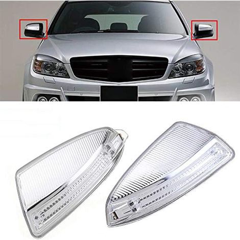 Per Mercedes-Benz Classe C W204 W164 ML 07-11 Classe ML300 Specchietto retrovisore esterno Indicatore di direzione laterale LED - 1 coppia (sinistra + destra) L-2048200721 R-2048200821