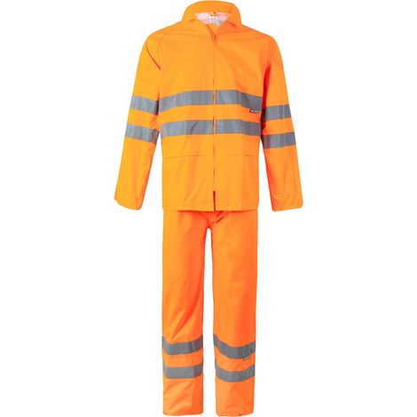 Traje De Lluvia Dos Piezas Alta Visibilidad NARANJA FLÚOR XXL