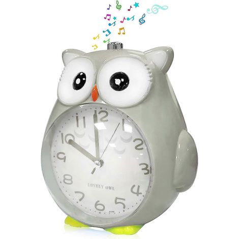Réveil hibou enfant, réveil enfant avec veilleuse, réveil fille, réveil analogique enfant, fonction snooze pour chambre (1/5)