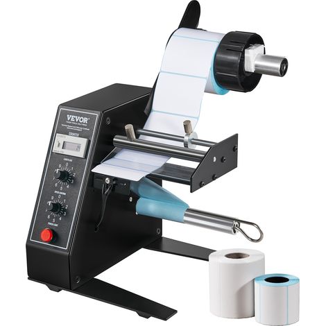 VEVOR Dispenser Automatico di Etichette, Larghezza 15-125 mm, Lunghezza 3-150 mm, Macchinetta Automatico per Etichette, Applicatore di Etichette a Velocita Regolabile, Conteggio Automatico 0-999999
