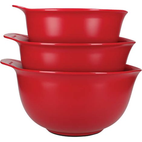 KitchenAid Set of 3 Mixing Bowls Empire Red (1/5)