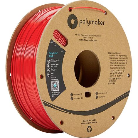 Polymaker PF01004 PolyLite Filamento per stampante 3D ASA resistente ai raggi uv, resistente agli agenti atmosferici, r (1/5)