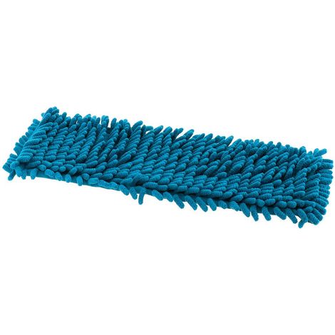 Parapolvere in microfibra di ciniglia per scopa piatta - blu anatra - Tendance (1/2)