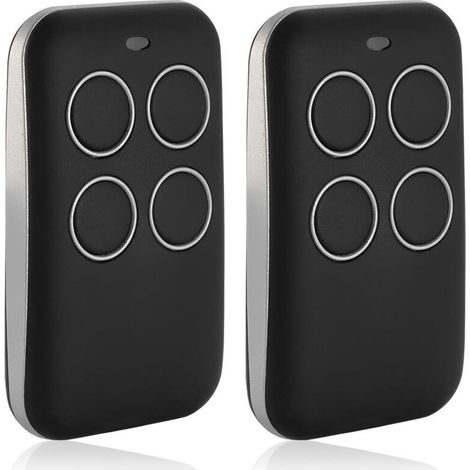 Télécommande universelle 433MHz – Lot de 2 – 4 canaux – Émetteur manuel pour portail et garage – Clonage de signaux (1/5)