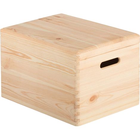 Caja de almacenamiento con tapa de pino 40x30x23cm Ref Cbt403023 Astigarraga