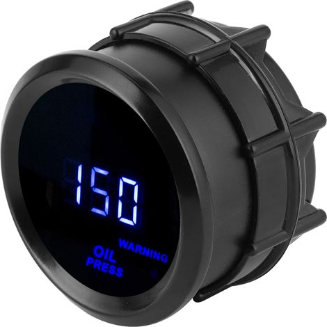 Manomètre d'huile numérique 2in 0-150PSI LED bleu haute précision 12V pour automobile avec capteur (1/5)