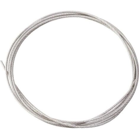 Câble Acier Revêtu Plastique - Longueur 2000 mm - Diamètre Extérieur 1 0 mm
