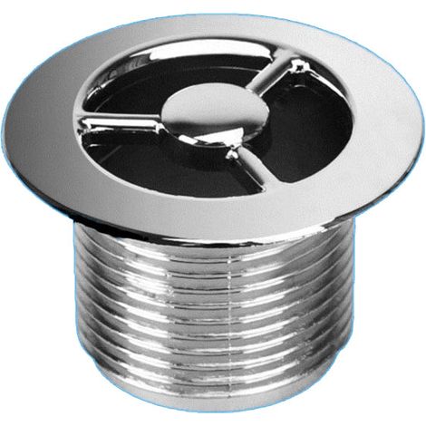 McAlpine S/GRID-25PB-CP Chrome Plated Sink Overflow Plain Grid Cover (1/4)