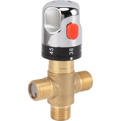 Mitigeur thermostatique en laiton pour douche, robinet de régulation eau chaude et froide, contrôle de température pour lavabo salle de bain (1/5)
