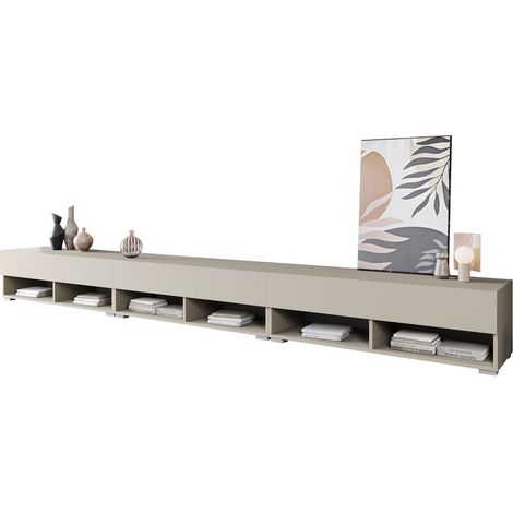 Mueble TV Sarasota 144, Cachemira, Número de puertas: 3, Número de cajones: 0, 300x30x33cm (1/5)