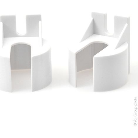NX - End caps pour pack eclairage de secours taille D (x 2pcs)